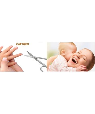 Professional Children's Scissors from 4 Years for Right-Handed Children's Nail Scissors Round tip 4.5 Eyebrows Eyelashes Nose Hair Ears Mustache Left-Handed Stainless Steel Neat Blade (Silver) - Buy Online on GoSupps.com