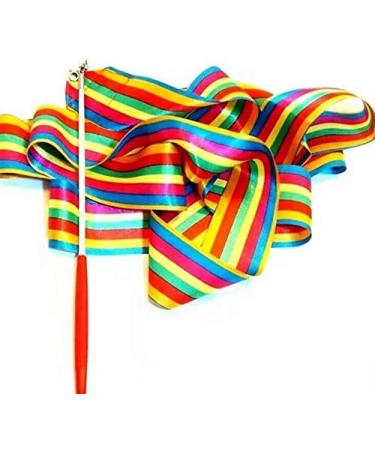 Floratek Dance Ribbon Streamer 10 Pack - 4.0 Meters | Rhythmic Gymnastic Silk Ribbons for Kids - Artistic Baton Twirling - Buy Online on GoSupps.com