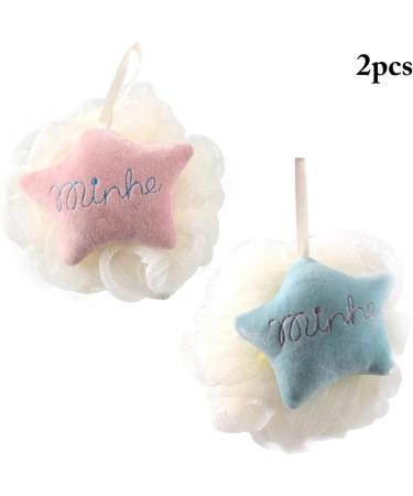Large Cartoon Bath Puff Sponge - 2PCS Nonslip Loofah Pouf for Cute Shower & Bathing - Buy Online on GoSupps.com
