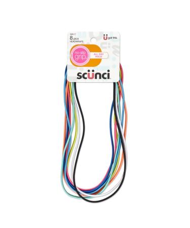 Scunci by Conair No-Slip Grip Flat Bright Headwraps Thin Elastic Headwraps in Bright Colors 8 Pack - Buy Online on GoSupps.com