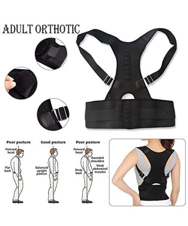 Posture Corrector Posture Clavicle Support Corrector Magnetic Therapy Back Straight Shoulder Brace Strap Belt Correct Adjustable Male Female Back Brace (Beige XX) Better life Black XL - Buy Online on GoSupps.com