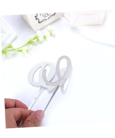 KONTONTY One Cupcake Picks Cupcake Topper Glitter Cake Toppers Birthday Cake Double Sided - Buy Online on GoSupps.com