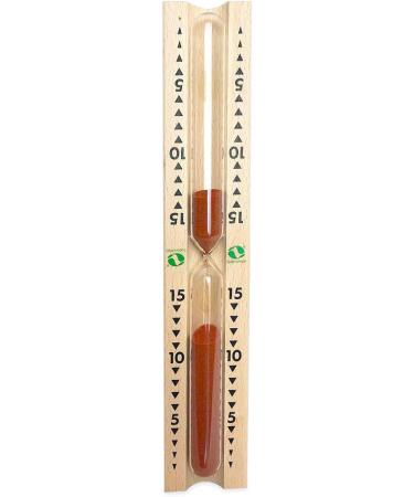 SudoreWell Exclusive Pine Wood Sauna Hourglass - 15 Minute Timer with Red Sand for Ultimate Relaxation - Buy Online on GoSupps.com