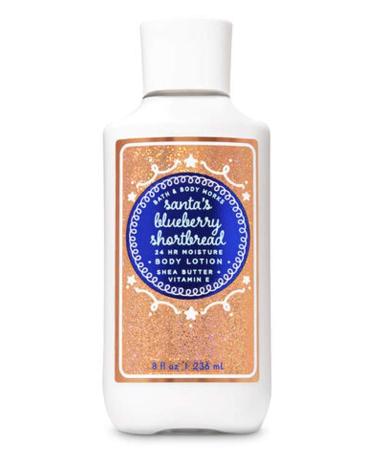 Bath and Body Works Santa's Blueberry Shortbread Lotion 8 Ounce Full Size 2019 Winter Collection