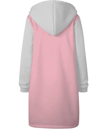 Yihaojia Womens Zip Up Hoodies Long Sleeve Fall Hooded Lightweight Tunic Sweatshirt Oversize Fleece Jacket with Pockets Pink#3 Large - Buy Online on GoSupps.com