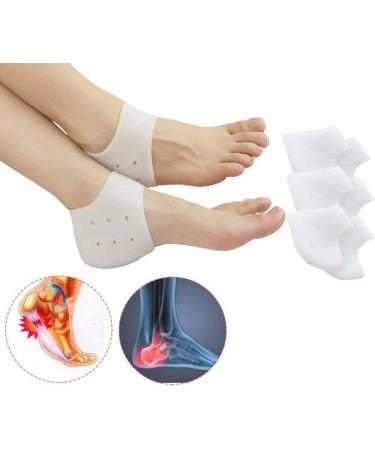 Gel Heel Cups for Plantar Fasciitis - 3 Pairs | Cushion Inserts for Heel Pain Dry Cracked Heels & Achilles Tendinitis - Ideal for Men & Women - Buy Online on GoSupps.com