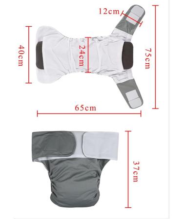 Reusable Adults Diapers for Incontinence Care - Washable Protective Underwear with Velcro Design in Blue - Waistline 19.68-49.60 inch - Buy Online on GoSupps.com