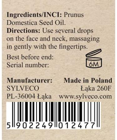 OLEIQ Plum Kernel Oil - Vegan Skin Care Oil for Firmer Vibrant Skin | 30ml Natural Cosmetics for Women & Men - Buy Online on GoSupps.com