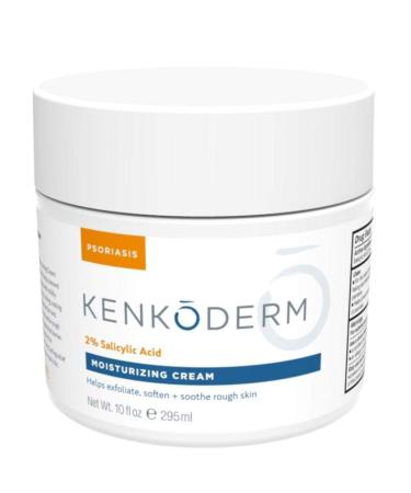 Kenkoderm Psoriasis Moisturizing Cream - 10 oz | 1 Jar | Dermatologist Developed | Fragrance + Color Free (1 Jar) 10 Ounce (Pack of 1)
