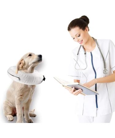Ducomi Inflatable Dog & Cat Hinges - Post-Operation Relaxation & Comfort | Prevent Scratches & Bites - Available in Gray (Size S) - Buy Online on GoSupps.com