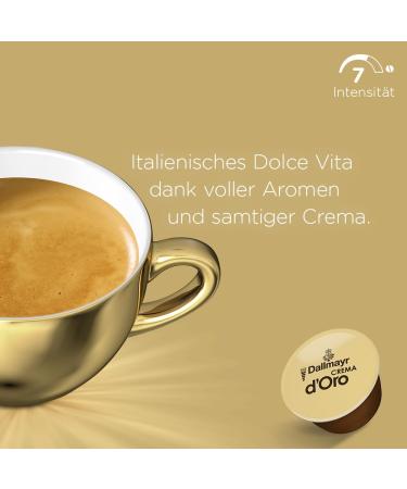 Nescaf Dolce Gusto Dallmayr Crema D'Oro - 48 Arabica Coffee Capsules Fine Crema Quick Preparation - 3-Pack (3x16 Capsules) - International Shipping Available - Buy Online on GoSupps.com