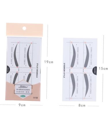 Didiseaon 2 Eyebrow Template with Strap Beauty Eyebrow Makeup Tools Eyebrow Stickers Portable A607 Card - Buy Online on GoSupps.com