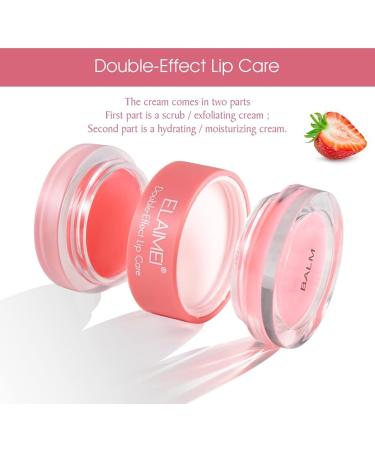 Reddhoon Lip Sleeping Mask Lip Scrubs Exfoliator & Moisturizer Double Effect Lip Masks for Dry Cracked Lips Peeling Lip Primer Lip Repair Balm - Strawberry - Buy Online on GoSupps.com