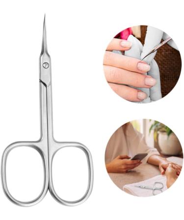 Cuticle Scissors Stainless Steel Manicure Grooming Scissors Curved Slice Pedicure Tool for Nail Cuticle Scissors - Buy Online on GoSupps.com