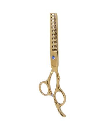 Qukaim Hair Cutting Scissors Stainless Steel Beard Scissors Hair Cutting Scissors for Men Women GoldThinning Scissors Portable Barber Shop Hairdressing Scissors