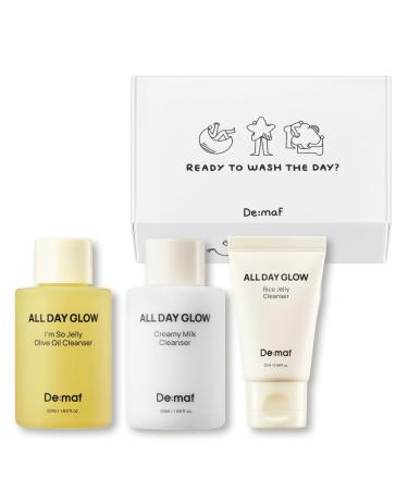 De:maf Welcome Cleansing Gift Kit Gentle Travel Size Cleanser Trio for Sensitive Skin & Barrier Care