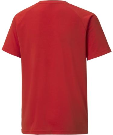 PUMA Unisex Children's Team League Striped Jersey Jr Shirt | Buy PUMA Red Black & White Kids' Apparel Online - Buy Online on GoSupps.com