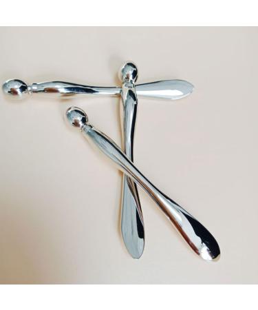 Eye Massager Stick Eye Cream Spoon 7.7cm Skin Beauty Tool with Double Head Design Rose Golden Massage Stick - Buy Online on GoSupps.com