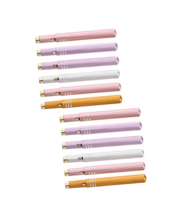 Ipetboom 12 Pcs Retractable Lip Brush Makeup Use Lipstick Brush Suction Cups Gloss Makeup Brush Portable Lip Brush First Direct Injection Direct Spray Bottle Miss Aluminum Alloy 7x0.8x0.8cmx2pcs Assorted Colorx2pcs
