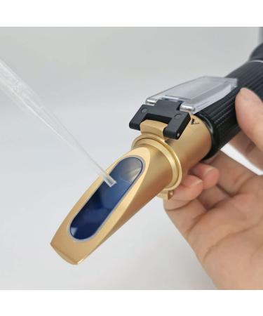 Salinity Refractometer ATC Function | Dual Scale Specific Gravity Saltwater Test Kit | Ideal for Seawater Aquarium Fish Tank | GoldBlack - Buy Online on GoSupps.com