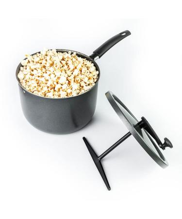 Cornfetti popcorn pot 4l popcorn maker with crank for crispy sweet or spicy popcorn stove campfire popcorn popper popcorn pot