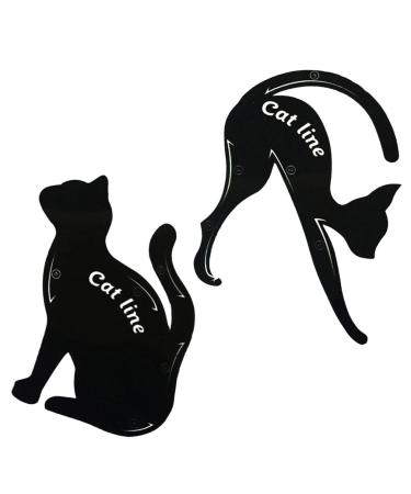 FOMIYES 2pcs Eyeshadow Template Matte Pvc Professional Smoky Guide Multifunction Plate Shadow