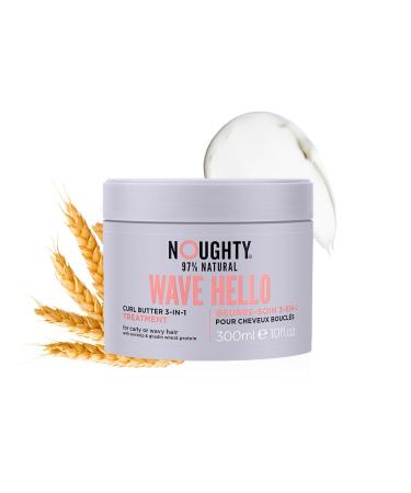 Noughty 97% Natural Wave Hello Curl Butter - 3-in-1 Moisturising Hair Mask Leave-In Conditioner & Post Shampoo Wash with Sea Kelp | 300ml - Ideal for Curly Hair Care - Buy Online on GoSupps.com