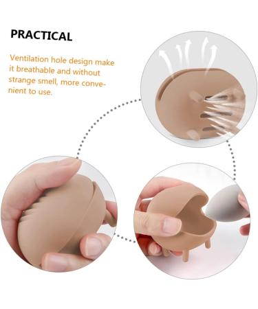 Ipetboom 1 Set Silicone Beauty Tools Travel Silica Gel Makeup Brush Shaper 7.5x5cm Khaki - Buy Online on GoSupps.com