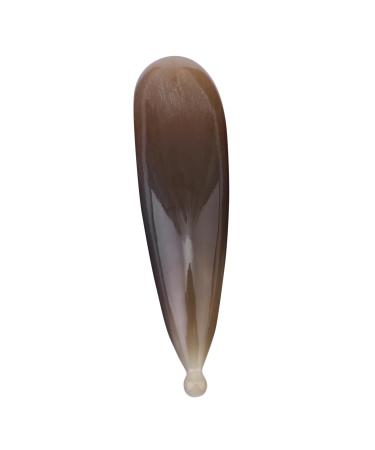 Minkissy 1 x scrapers natural horn massage device head and back scratches scalp tube back slide tool scalp massager acupuncture rod calming yak horn