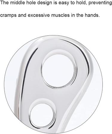 Verdant Touch Gua Sha Plate | Stainless Steel Scraping Massage Tool | Pain Relief & Therapy | 15cm - Buy Online on GoSupps.com