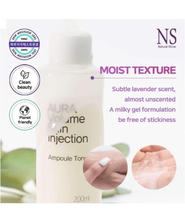 Aura Volume Skin Injection Ampoule Toner | Peptide-Packed Elasticity Booster | Green Tea Pomegranate & Lavender Oils | 6.7 fl oz - Buy Online on GoSupps.com