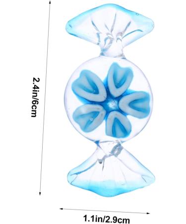 MUSISALY Colored Glaze Candy House Decorations for Home Candy Adornment Hand Blown Figurines Home Decor Glass Blue 6x2.9cm - Buy Online on GoSupps.com