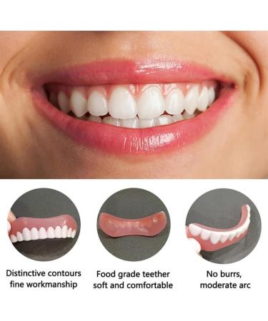 Brigtviee 2 Pairs Teeth Veneers Fake Teeth Perfect Smile Cosmetic Veneers False Teeth Temporary Whitening Treatment Click On Veneers Teeth For Men Women Regain Confident Smile - Buy Online on GoSupps.com