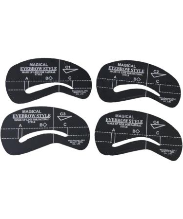 Ipetboom 24pcs 6 Sets Tools Eyebrow Molds Diy Eyebrow Kit Eyebrow Stencils Template Card Unibrow medium White - Buy Online on GoSupps.com