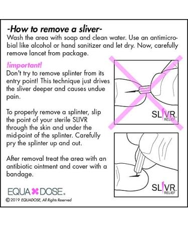 Equadose Sliver Removal System by Slivr Relief - 15 Pain-Free Splinter Removers Easy-to-Use & Travel-Friendly - Buy Online on GoSupps.com