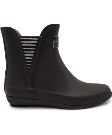 LONDON FOG Women's Piccadilly Rain Boot 8 Black - Stylish Waterproof Footwear - Buy Online on GoSupps.com