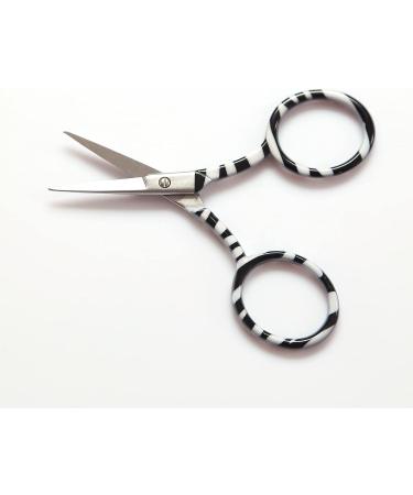 YJSStriving 3.5 Inch Small Beauty Eyebrow Trimmer Scissors - Zebra-stripe Design - Buy Online on GoSupps.com