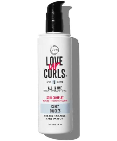 Love Ur Curls LUS Brands Fragrance-Free All-in-One Styler for Curly Hair  8.5oz - Repair  Hydrate and Style - For Natural Curly Textures - Unscented  No Crunch  No Cast With Shea Butter and Moringa Curly(8.5 fl oz)