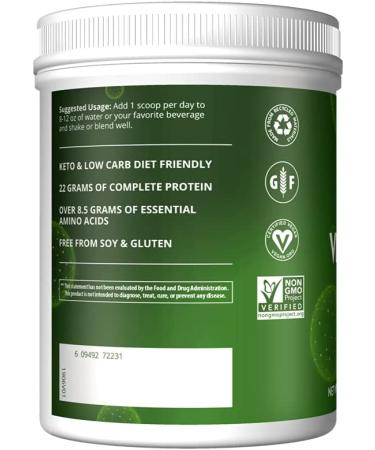 MRM Veggie Protein with Superfoods - Vanilla Flavor, 1.26 lb (570 g) | Plant-Based Protein Powder - Buy Online on GoSupps.com