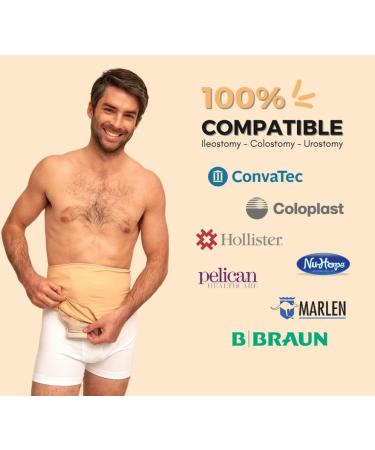 Siil StomaG rtel - Stoma Support Belt for Colostomy Ileostomy & Urostomy | Compatible with Convatec Coloplast Hollister | Stealth Belt for Sports - Buy Online on GoSupps.com