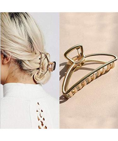 MIAO YUAN 3 Metal Hair Claws Set - 8 Barrettes for Thick and Normal Hair (Gold, Silver, Rose Gold, Gun-Black) - Stylish Jaw Clamps and Hairpins - Buy Online on GoSupps.com