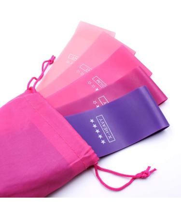 Resistance Loop Bands Set of 5 Resistance Workout Fitness Exercise Loop Bands with Five Resistance Levels for Physical Therapy Rehab Yoga Pilates and Strength Training in Gym and Home ( Pink series) - Buy Online on GoSupps.com
