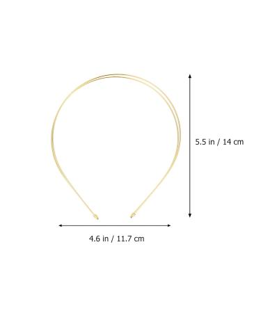 Minkissy 4-Pack Metal Double Terris Elastic Hair Bands - Gold Double Thin Hair Accessories for Women & Girls | Perfect for Weddings & DIY Crafts - Buy Online on GoSupps.com