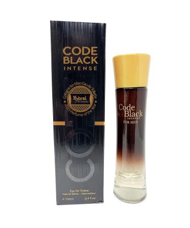 Hybrid & Company Code Black Intense Cologne for Men Eau De Toilette Natural Spray Masculine Scent 3.4 Fl Oz CODE BLACK INTENSE 3.4 Fl Oz (Pack of 1)