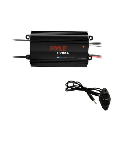 Pyle Auto 4-Channel Marine Amplifier - 200 Watt RMS 4 OHM Full Range Stereo with Wireless Bluetooth & Powerful Prime Speaker - High Crossover HD Music Audio Multi Channel System PLMRMB4CB,Black - Buy Online on GoSupps.com