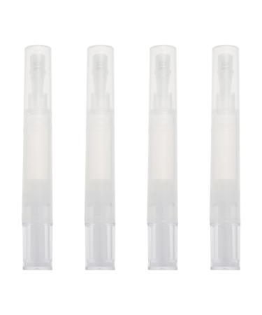 Beaupretty 4 pieces rotating pen nail pencil nail polish pins lip gloss brushstick make-up lip gloss empty plastic-eye-tube nail oil nail oil nailed nail angel liquefied pen Concealer white A.
