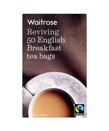 WAITROSE Waitrose English Breakfast Tea Bags Lot de 50 sachets de th