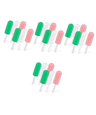 KALLORY 24 Pcs Popsicle Silicone Chew Silicone Pacifiers Braces Aligner Chewies Jaw Training Chewies Sticks 1 count (Pack of 1) As Shownx4pcs