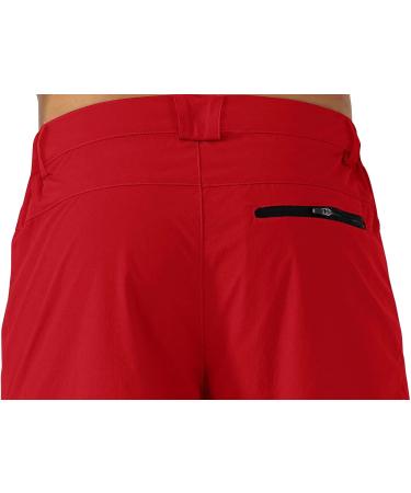 CRYSULLY Men's Cargo Quick Dry Shorts 34 Red - Outdoor Summer Casual Loose Fit - Buy Online on GoSupps.com