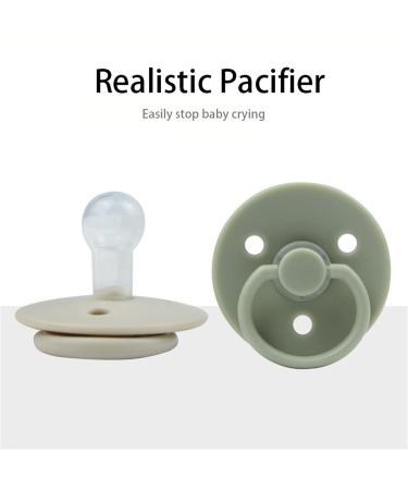 Colour Dummies 4 Pack - BPA Free Baby Pacifiers Round Nipple Soothers for 0-18 Months - Natural Rubber Latex - Buy Online on GoSupps.com